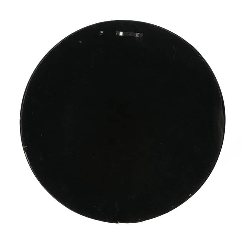 23.5" Circle Wall Mirror with Wooden Black Frame, Antique Classic